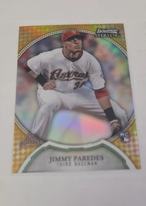 #22/50 2011 Bowman Sterling - Jimmy Paredes #13 Gold Refractor RC Astros - Bild 1 von 2
