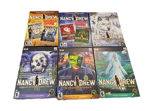 8 Nancy Drew PC CD ROM Spiele Lot Mysteries 12-19 in Boxen mit Anleitung LESEN - Bild 1 von 10