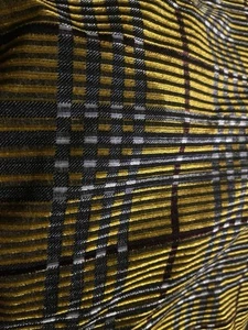 Télio Amari PRT colorful plaid design mustard 60" X 176" - Picture 1 of 3