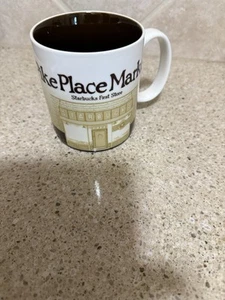 Tazza da caffè Starbucks bianca marrone luccio place market serie da collezione 16 oz - Foto 1 di 7