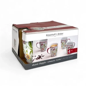 Ritzenhoff & Breker Kaffeebecher Shanti Doppio 4er Set 350ml Porzellan Tassen... - Bild 1 von 7