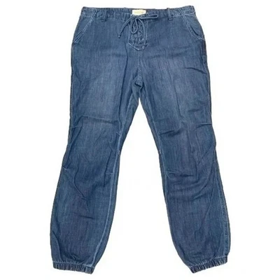 Pantalones de chándal Anthropologie de tela y piedra con cordones talla S precio de venta sugerido por el fabricante 89 USD Foto 1 de 4