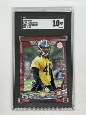2015 Topps Alvin Dupree Red Parallel SGC 10 - Image 1 of 2