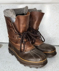 Schneestiefel Winter isoliert Sorel Kananaskis II LM1002-200 Leder Gummi Gr. 10 - Bild 1 von 9