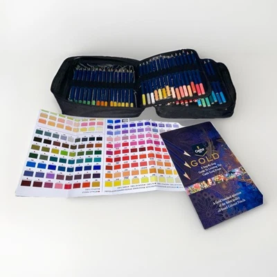 Castle Arts GOLD Farbstifte 120er Set • Ölbasierte Buntstifte mit Tasche & Guide - Bild 1 von 4