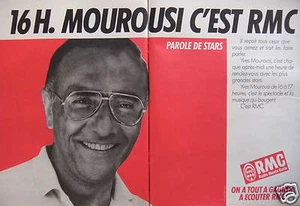 PUBLICITÉ RADIO MONTE CARLO RMC 16H YVES MOUROUSI RENDEZ-VOUS AVEC LES STARS - Imagen 1 de 1