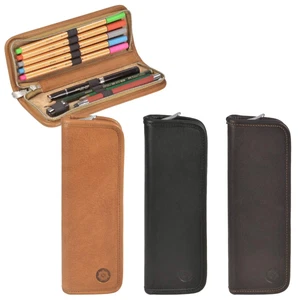 Sonnenleder Schüleretui Stifteetui Federtasche Leder LENZ Stiftetui in 4 Farben