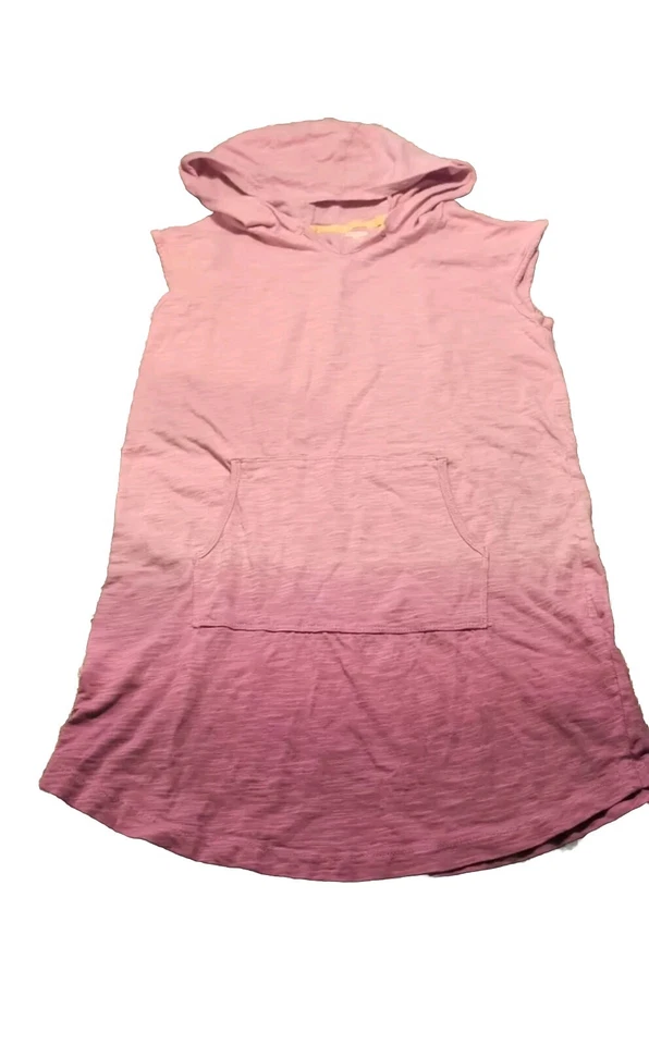 Antiguo Vestido de Encubrimiento Azul Marino Niñas Púrpura Con Capucha Sin Mangas Talla L 10-12 Foto 1 de 2