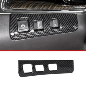 Carbon Fiber Grain Hand Brake Button Frame Trim 1pcs For Cadillac XT5 2017-2022 - Imagen 1 de 6