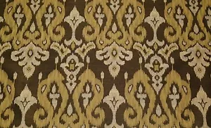 MILL CREEK MAKATEA EICHE GOLD BRAUN DAMAST JACQUARD MÖBELSTOFF YARD - Bild 1 von 5