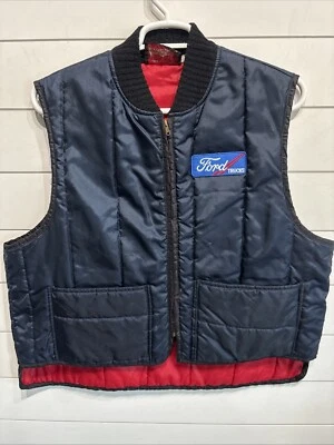 Chaleco Hinchado De Colección Ford F-150 Automóviles Camiones Azul Western Puffer Años 70 80 Para Hombres XL Foto 1 de 4