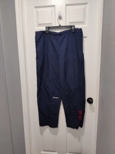 Tommy Hilfiger Y2K Pantalone Track Uomo GRANDE Blu 100% Nylon Tasche Coulisse - Foto 1 di 8
