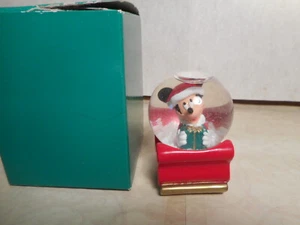 MICKEY MOUSE MINIATURE SNOW GLOBE 2003  From J C Penny - Picture 1 of 4