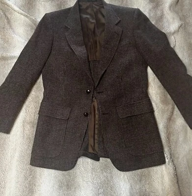 Abrigo Blazer Deportivo Arnold Palmer Marrón Tweed Para Hombre Talla 42r De Colección Lana 2 Botones Foto 1 de 4