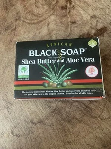 Madina African Black Soap Shea Butter and Aloe Vera, 3.5 oz (Pack of 1) - Picture 1 of 5