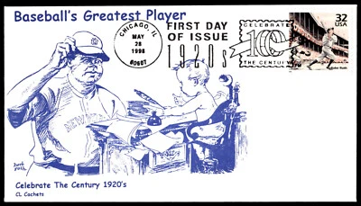 1998 Babe Ruth Celebrate the Century 1920's FDC- CL Cachet - Image 1 of 2