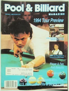 Pool & Billiard Magazine Jan 1994 Kirby Puckett Robin Bell Loree Jon Jones MZ5 - Imagen 1 de 3