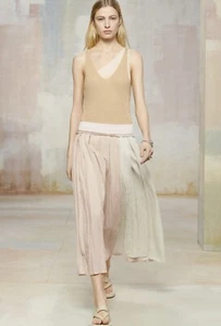 Zara SRPLS Pastel Pink Taupe Ballet Pleated Voluminous Romantic Spring Skirt S - Picture 1 of 12