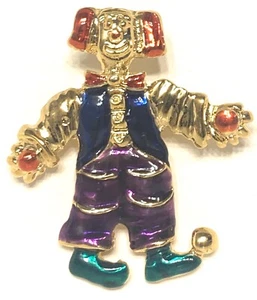 🔥 Broche prendedor Eisenberg Ice vintage firmado esmalte payaso nuevo stock antiguo - Imagen 1 de 2