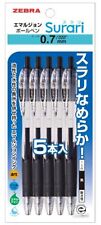 Zebra P-BN11-BK5 Oily Gel Ballpoint Pen Surari 0.7mm Black 5 Pieces Japan New