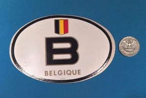 1 RARE BELGIUM BELGIQUE EURO BUMPER WINDOW OVAL STICKER DECAL CREST EMBLEM - Picture 1 of 1