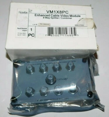 NEW GREYFOX On-Q VM1X8PC 8-WAY SPLITTER ENHANCED CABLE VIDEO MODULE - Image 1 of 2