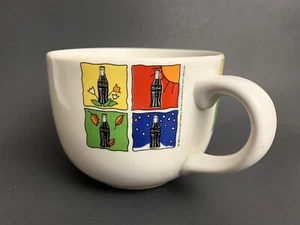 1999 Gibson Coca Cola 4 Four Season Coffee Chocolate Soup Large Ceramic Mug Cup  - Picture 1 of 10