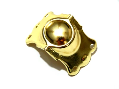 Vintage Trunk Knee Corner Brass Plated Edge Protector For Steamer Foot Locker - Image 1 of 4