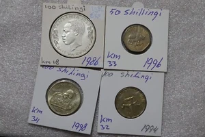 TANZANIA - 50 + 100 SHILINGI - 4 COINS LOT B49 #N303 - Picture 1 of 2