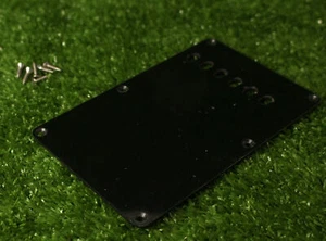 Placa trasera de cubierta de trémolo estilo vintage para Fender Strat - negra 1 capa 1,4 mm - Imagen 1 de 9