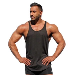 Canottiere uomo vuote stringer bodybuilding allenamento muscoli canottiera fitness - Foto 1 di 12