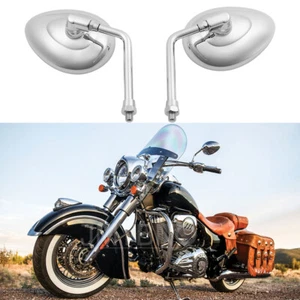 For Indian Chief Vintage Classic 2014-2017 Motorcycle Rear View Mirrors Chrome - Picture 1 of 13