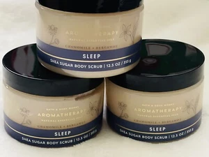 3x New Bath Body Works Aromatherapy Sleep Chamomile+ Bergamot Sugar Body Scrub - Picture 1 of 2