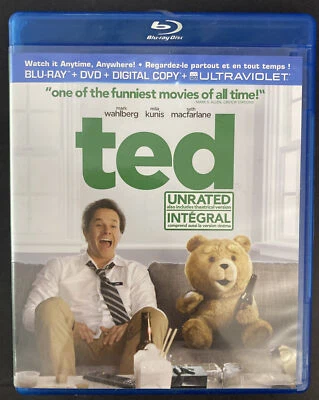 Ted  (Blu-ray/DVD, Unrated) Pre-owned, FREE SHIPPING in Canada - Image 1 of 3