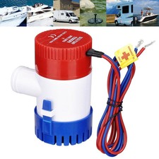 1100GPH 12V Electric Marine Submersible Bilge Sump Water Pump w/Switch For Boat