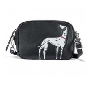 Brighton Central Bark PATCH DALMATION Dog Leather Crossbody Bag Purse NWT $285 - Picture 1 of 9