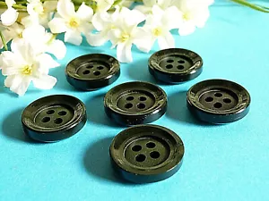 084C / Stunning Big Buttons " Sportwear " Green Meleze Lot Of 6 Buttons Ép. 1970 - Picture 1 of 4