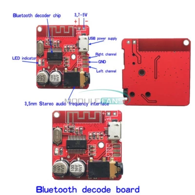 Type-C / Micro USB 3.7-5V Bluetooth 4.1 MP3 Audio Decoder Board TF SD Module - Image 1 of 4