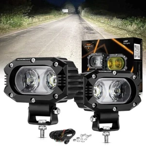 AUXBEAM 2 Stück 4" Zoll LED Arbeitsscheinwerfer weiß Fluter Pods Offroad Fahrlicht ATV - Bild 1 von 12