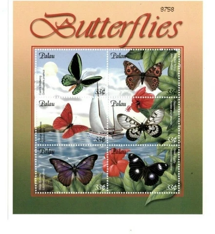 Palau - 2001 - Butterflies - Sheet of Six - MNH Cover