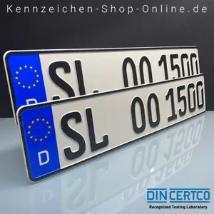 2 Kfz Kennzeichen 520x110mm Auto Kennzeichen Nummernschild DHL Versand - Bild 1 von 8