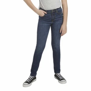 New!  Youth Girls Levi's 720 High Rise Blue/Dark 5 Pocket Skinny Jean, Size 14 - Picture 1 of 7