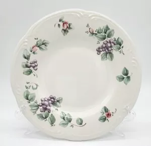 SET/4 VINTAGE 1990er Pfaltzgraff Weinrebe Salatteller 8,25" geprägte Ränder - Bild 1 von 7