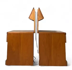 PAIR OF WHITE AND NEWTON BEDSIDE CABINETS CHESTS WALNUT MID CENTURY RETRO - Picture 1 of 12
