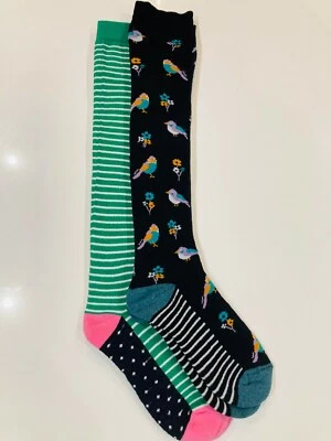 Nuevo Paquete de 2 Calcetines Welly Ex High Street Bota Rodilla Larga Foto 1 de 4