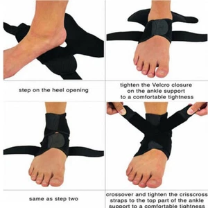 Adjustable Sports Compression Elastic Ankle Brace Support Sprain Fitness. ^❤ - Picture 1 of 9