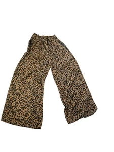 Pantalone donna Siena Sky stampa leopardata XS gamba larga con coulisse  - Foto 1 di 5