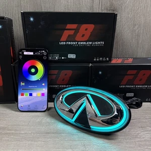 ✅  FOR 2018-2024 Infiniti Q50 Color Changing RGB LED CHROME EMBLEM LED RGB - Bild 1 von 17