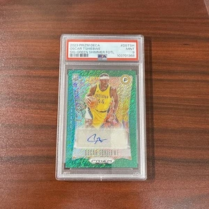 2023-24 Prizm Deca Oscar Tshiebwe Green Shimmer FOTL Rookie Auto 24/25 PSA 9 RC - Bild 1 von 3
