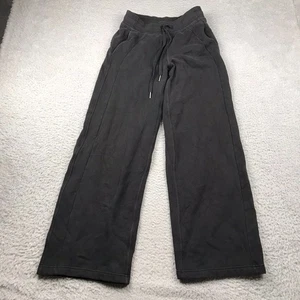 Pantalón de chándal Lululemon de tiro medio de tiro ancho *4 negros de longitud completa para mujer - Imagen 1 de 13